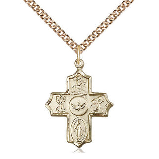 14kt Gold 5-Way Medal