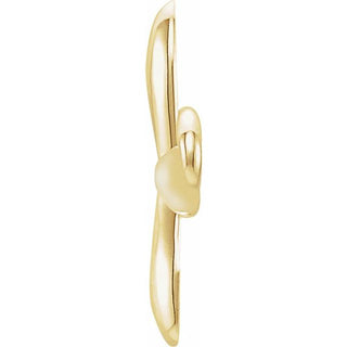 14K Yellow Sideways Cross Necklace Center