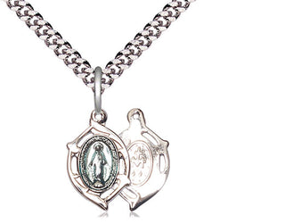 Pewter Miraculous Medal Religious and Catholic Jewelry