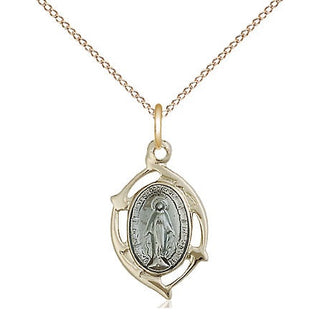 14kt Gold Miraculous Leaf Medal