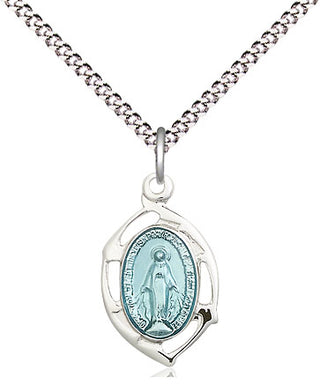 Sterling Silver Miraculous Leaf Medal Religious Jewelry