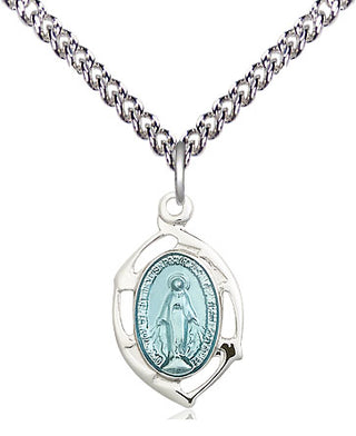 Sterling Silver Miraculous Leaf Medal Religious Jewelry