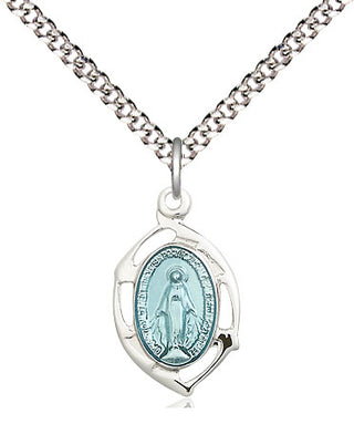 Sterling Silver Miraculous Leaf Medal Religious Jewelry