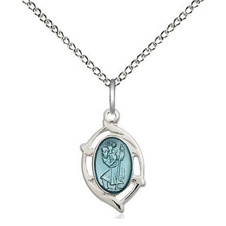 Sterling Silver Saint Christopher Medal Religious and Catholic Jewelry
