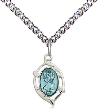 Sterling Silver Saint Christopher Medal Religious and Catholic Jewelry