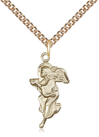 14kt Gold Guardian Angel Medal