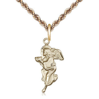 14kt Gold Guardian Angel Medal
