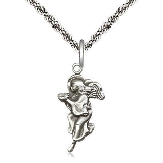 Sterling Silver Guardian Angel Medal Religious Jewelry