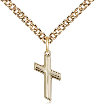 14kt Gold Filled Cross Medal Religious and Catholic Jewelry
