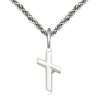 Sterling Silver Cross Medal Religious and Catholic Jewelry