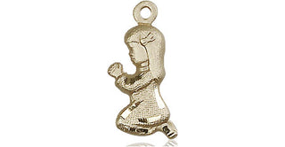 14kt Gold Praying Girl Medal
