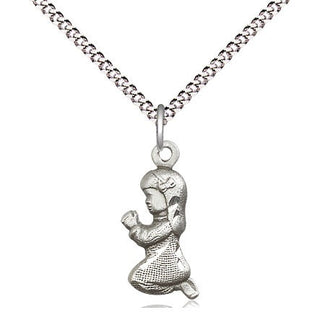 Sterling Silver Praying Girl Pendant