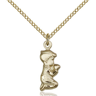 Gold-Filled Praying Boy Pendant