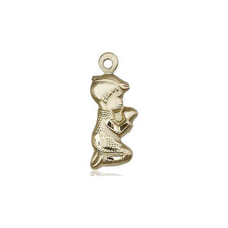 14kt Gold Praying Boy Medal