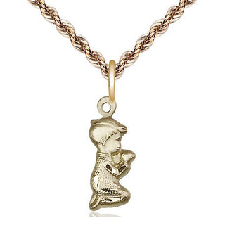 14kt Gold Praying Boy Medal