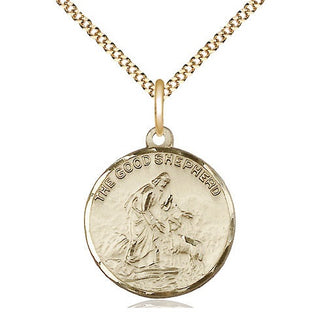 14kt Gold Filled Good Shepherd Medal Religious Jewelry