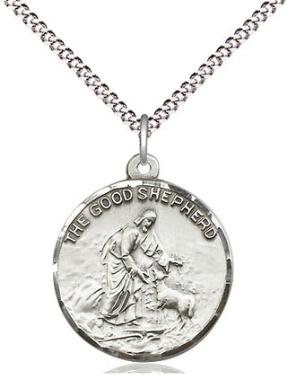 Sterling Silver Good Shepherd Medal Religious Jewelry