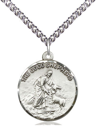 Sterling Silver Good Shepherd Medal Religious Jewelry