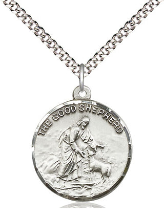 Sterling Silver Good Shepherd Medal Religious Jewelry