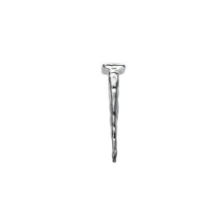 14K White 28.25x7.5 mm Nail Pendant