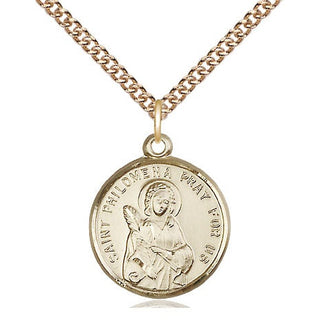 14kt Gold Filled Saint Philomena Medal Religious Jewelry