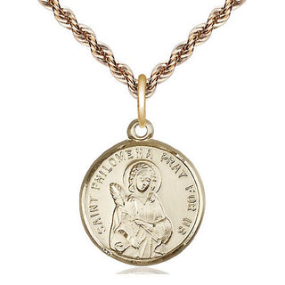 14kt Gold Saint Philomena Medal