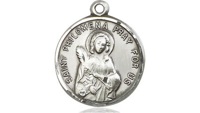 Sterling Silver Saint Philomena Medal | Medium