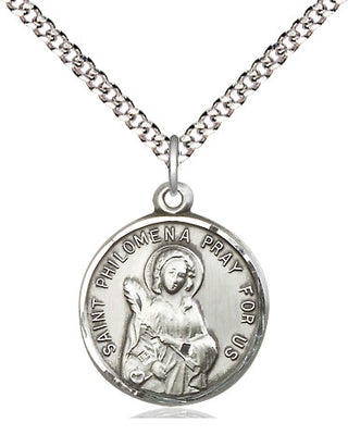 Sterling Silver Saint Philomena Medal Religious Jewelry