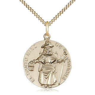 14kt Gold Filled Saint Niño de Atocha Medal Catholic Jewelry