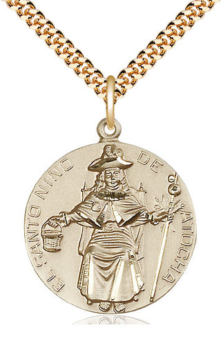 14kt Gold Filled Saint Niño de Atocha Medal Catholic Jewelry