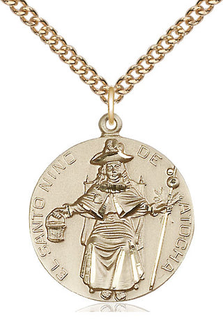 14kt Gold Filled Saint Niño de Atocha Medal Catholic Jewelry