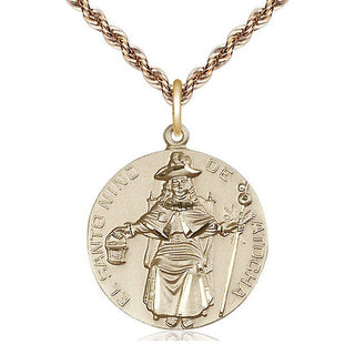 14kt Gold Filled Saint Niño de Atocha Medal Catholic Jewelry
