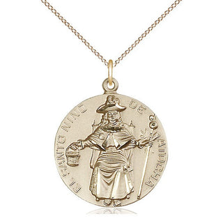 14kt Gold Saint Ni‚àö¬±o de Atocha Medal