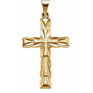 14K Yellow 19x13 mm Cross Pendant