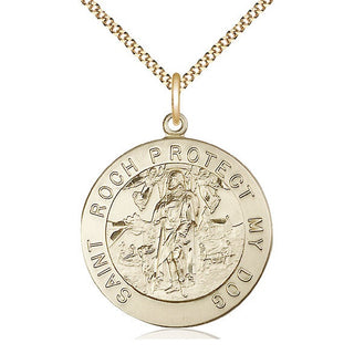 14kt Gold Filled Saint Roch Medal Catholic Jewelry