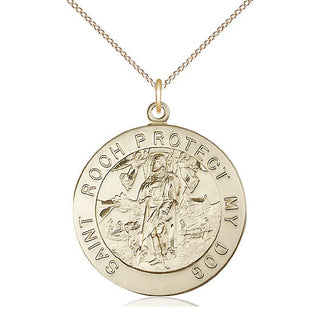 14kt Gold Filled Saint Roch Medal Catholic Jewelry
