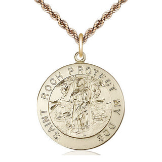 14kt Gold Filled Saint Roch Medal Catholic Jewelry