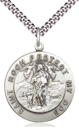 Pewter Saint Roch Medal Catholic Jewelry