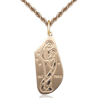14kt Gold Filled Ave Maria Medal Catholic Jewelry