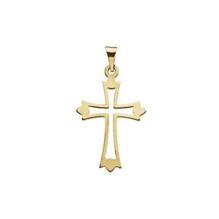 14K Yellow 24x18 mm Cross Pendant