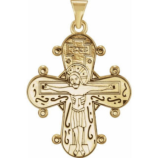 14K Yellow Dagmar Cross Medal Pendant
