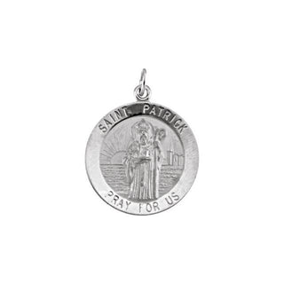 Sterling Silver 22 mm Saint Patrick Medal  