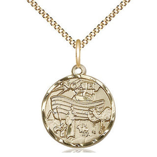 14kt Gold Filled Noah Medal Religious Jewelry