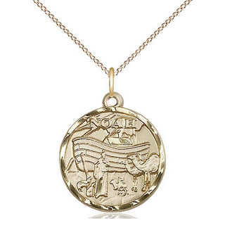 14kt Gold Filled Noah Medal Religious Jewelry