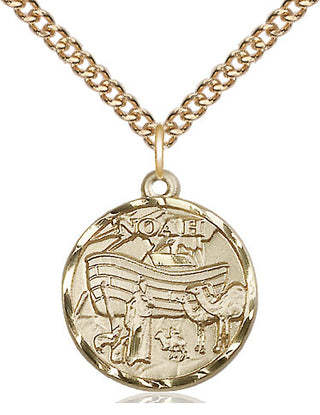 14kt Gold Filled Noah Medal Religious Jewelry