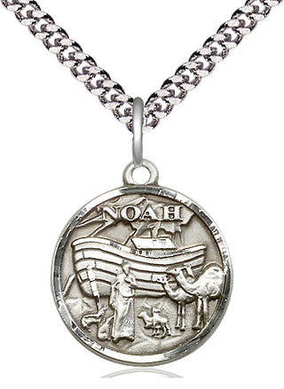 Pewter Noah Medal Religious Jewelry