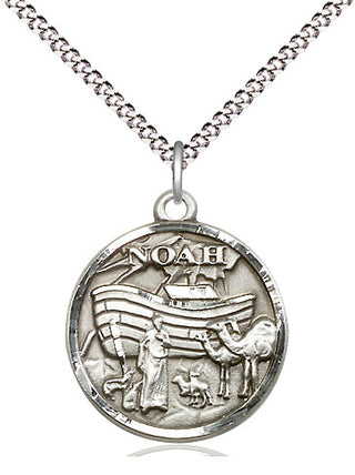 Sterling Silver Noah Medal Religious Jewelry