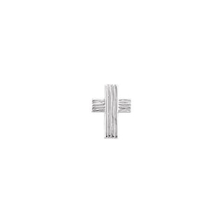 14K White The Rugged Cross Lapel Pin