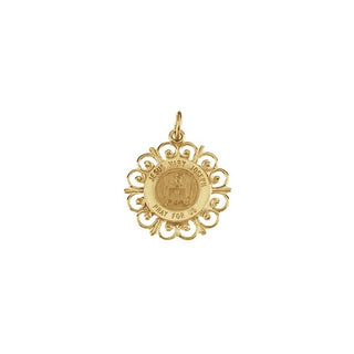 14K Yellow 18 mm Altagracia Holy Family Pendant Medal