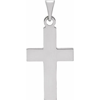 14K White Cross Pendant